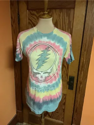 Liquid Blue Grateful Dead Steal Your Face Tie Dye T Shirt Reggae SYF Hippie thumbnail 4