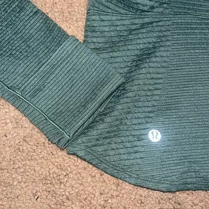 Lululemon‎ Venscape Hooded Balaclava Long Sleeve Quarter Zip Medium Forest 4 thumbnail 10