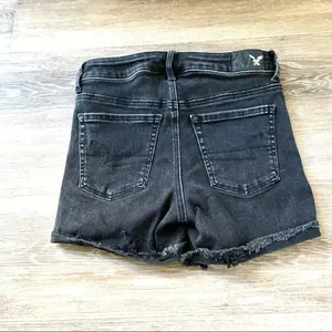 American eagle outfitters black super stretch hi rise shortie thumbnail 3
