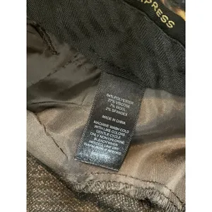 Express Brown Metallic Thread Pants Size 4 Slim Modern Fit thumbnail 6