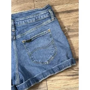 Lee‎ Double Button Denim Shorts Y2K Style Carefree Playful Summer Americana Sz 8 thumbnail 12