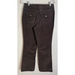 St. Johns Bay 8 Petite Corduroy Pants Brown‎ Straight Leg Button Flap Pocket thumbnail 2