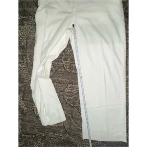 Abercrombie & Fitch NWT 28 White Wide Leg High Rise Linen Sloane Trousers Pants thumbnail 14