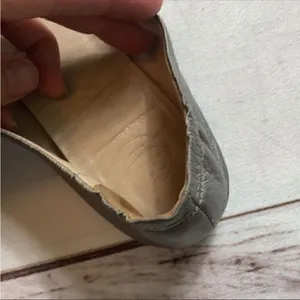 Tory Burch Minnie Travel Ballet Flats In Gunmetal thumbnail 7
