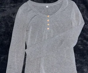 XS Amazon fitted grey long sleeve Gray thumbnail 1