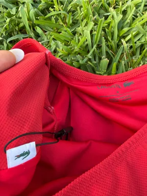 Lacoste Technical Jersey High Waist Bikini Bottom Red Pink Logo US 6 Small thumbnail 6