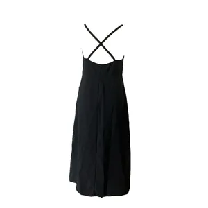 Everlane The Japanese GoWeave Cross-Back Slip Dress Sleeveless Black Size 2 thumbnail 3