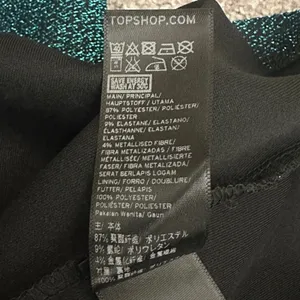 NWT Topshop Dress Womens 2 Blue Glitter Sparkly Shimmer Cold Shoulder Party Y2K thumbnail 7