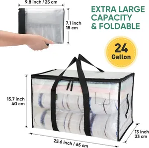 BALEINE Oversized Heavy-Duty Clear Storage and Moving Bag thumbnail 2