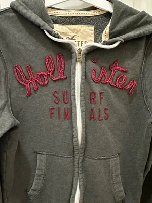 Y2k Hollister California Surf Finals full-zip fleece hoodie sweatshirt size M thumbnail 12