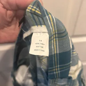 J.Crew Favorite‎ Fit Plaid Cropped Pants Womens 14 Blue Yellow Cotton Coastal thumbnail 8