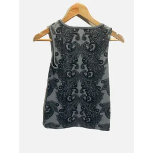 Athleta Tank Top‎ Womens XS Grey Paisley Print Sleeveless Activewear Boho Yoga thumbnail 4