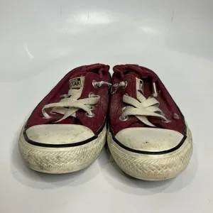 Converse sneakers with elastic back maroon‎ with silver size 6 thumbnail 2
