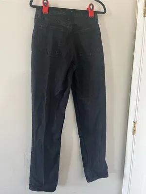 Abercrombie The 90s Straight Ultra High Rise Jeans 28 6 Black Minimalist Capsule thumbnail 5