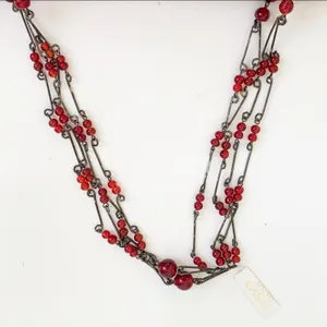 Eye Ful Bag Handbag Purse Red Metal Beaded Party Dressy Small Handbag NEW thumbnail 13