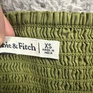 Abercrombie & Fitch‎ Puff Sleeve Crop Top Green Boho Festival Peasant Women's XS thumbnail 4