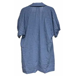 Anthropologie V-Neck Tiered Sleeve Tunic Dress Wedgewood Women's‎ Size Medium thumbnail 2