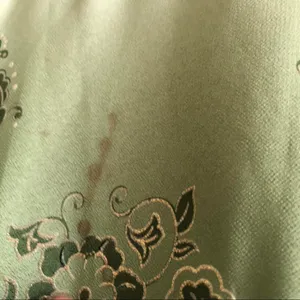 VTG vintage long maxi green stunning a-line tie back dress short sleeve beading details thumbnail 4
