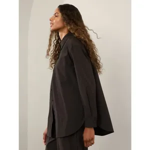 Athleta L Midday Relaxed Shirt Truffle Brown Large Regular thumbnail 3