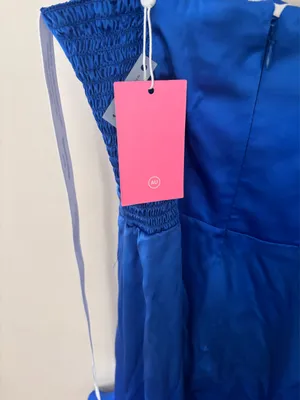 BRAND NEW Amanda Uprichard Cobalt Blue Maxi Dress thumbnail 5