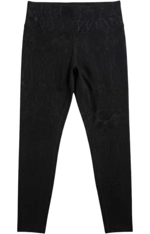Lululemon‎ Align High-Rise Crop Leggings Black Embossed Leopard Print Size 4 thumbnail 1
