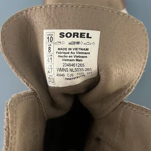 Sorel Joan Now Omega‎ Taupe Suede Waterproof Lace Up Winter Boots thumbnail 10