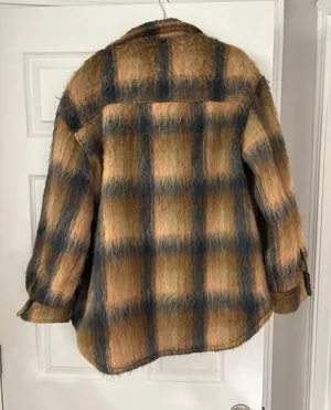 American Eagle Brushed Plaid Shacket thumbnail 4