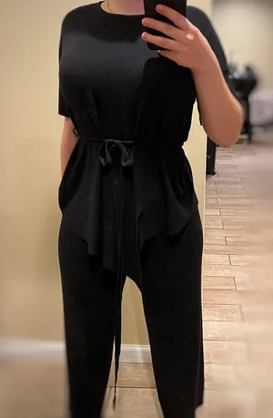 Two Piece Knitted Set Knitted Pants Knitted Top Flare Pants Wide Leg Pants High Waisted High Rise Adjustable Waist thumbnail 6