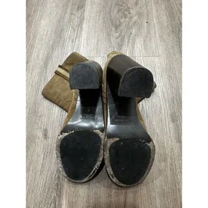 KATE SPADE New York BAISE bootie SIZE 9 M Block Heel Suede Leather Tobacco Brown thumbnail 9