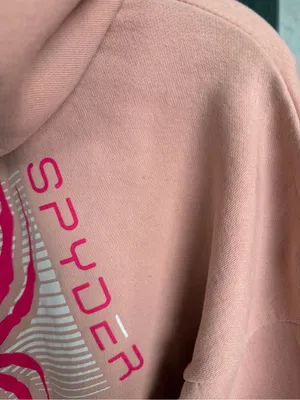 Spyder Women's Pink Graphic Logo Pullover Hoodie Size Large‎ thumbnail 4
