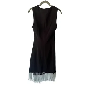 NEW Elliatt‎ Sleeveless Lace Stretch Crepe Diamante Fringe Mini Dress Size Small thumbnail 8