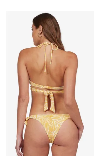 Roxy NWT Mineral Yellow Bico Palm Bikini Set thumbnail 3