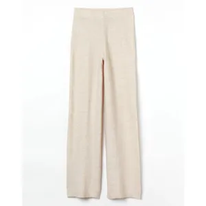 H&M NWT Knit Pants Wide Leg Color - Light beige melange thumbnail 1