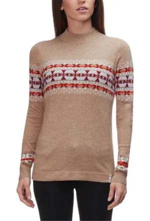 Woolrich wildview crew fair isle sweater wool alpaca brown‎ size medium thumbnail 1