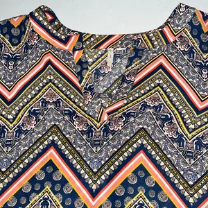 Est 1946 Boho Geo V Neck Blouse Black Size L thumbnail 7