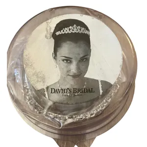 Davids Bridal Silver Crystal Metal Ribbon Tiara Crown 627SILVER thumbnail 2