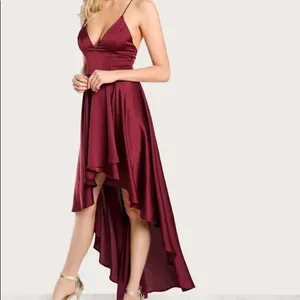 ✨ Crisscross Back Plunging High Low Cami Dress✨ Red Size L thumbnail 4