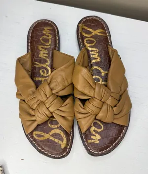 Sam Edelman Garson Slide Sandal Knotted Leather Cushioned Sz 8 thumbnail 1