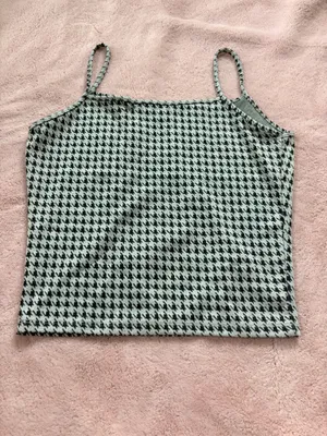 Houndstooth Tank top Gray Size M thumbnail 2