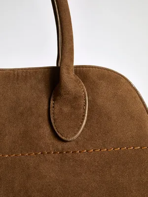 COMMENSE Retro Side Buckle Top Handle Tote Bag Brown Gold NWOT Sold Out thumbnail 4
