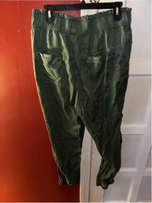 SO Goods For Life High Rise Paperbag Utility Joggers Olive Green Olive Army XL thumbnail 4