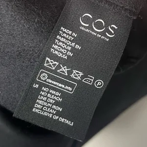 Cos topstitched black wool/cashmere mod short sleeve dress size 2 thumbnail 7
