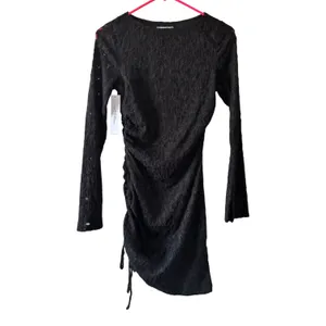 Princess Polly Que Sera Long Sleeve Mini Dress Women’s Size 2 NWT Black Bodycon thumbnail 3