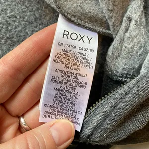 Roxy Gray Ombre skater chic Hoodie Beach Casual Size XS thumbnail 12