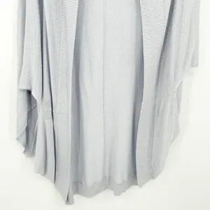 Lululemon Womens Silk Blend Open‎ Front Stillness Wrap Cardigan OS Silver Fox thumbnail 6