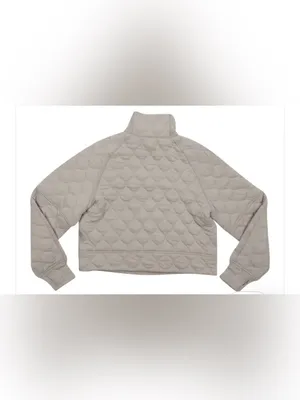lululemon athletica Quilted Scuba Half-Zip Pullover - Light Taupe thumbnail 3