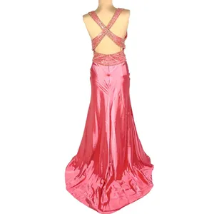 Glamorous New Pageant Prom Gown Sweetheart Neck Jeweled Pink Size 6 Glam A-line thumbnail 7
