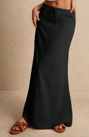 Black halter top & skirt set thumbnail 1