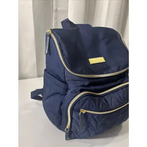 LITTLE ME Navy/Gold Tote Diaper Bag‎ Backpack 6 Pocket thumbnail 3