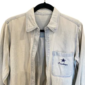 National Football League VTG Dallas Cowboys Denim Button Down Shirt thumbnail 4